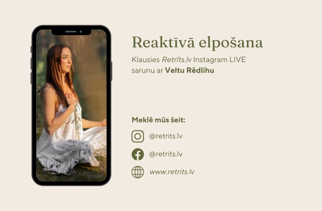 Instagram LIVE saruna: Reaktīvā elpošana