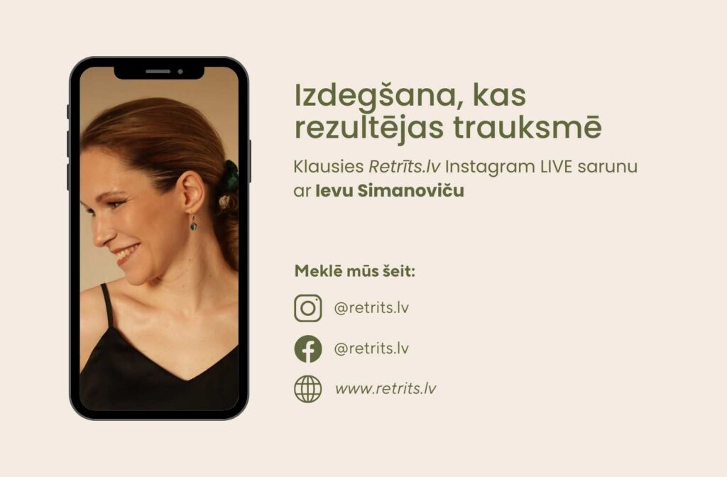 INSTAGRAM LIVE SARUNA: Izdegšana. Emocionāla un fiziska, kas rezultējas trauksmē