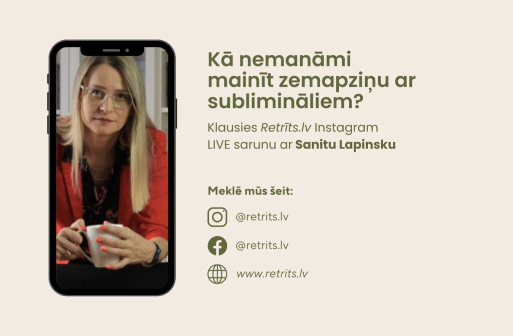 Instagram Live saruna: Kā nemanāmi mainīt zemapziņu ar sublimināliem?