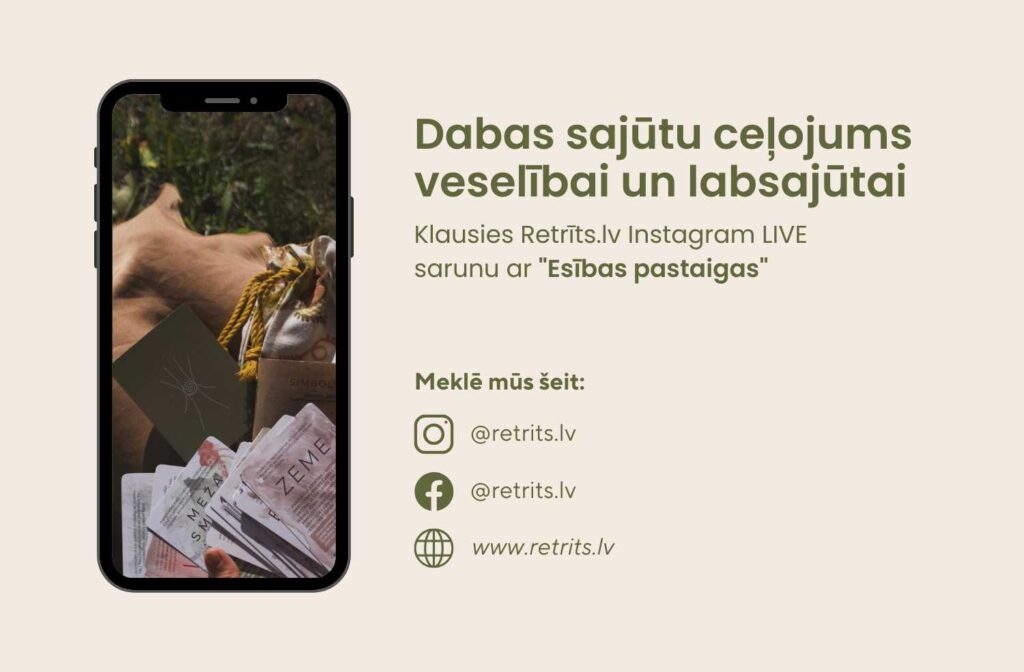 Instagram LIVE saruna: Dabas sajūtu ceļojums veselībai un labsajūtai