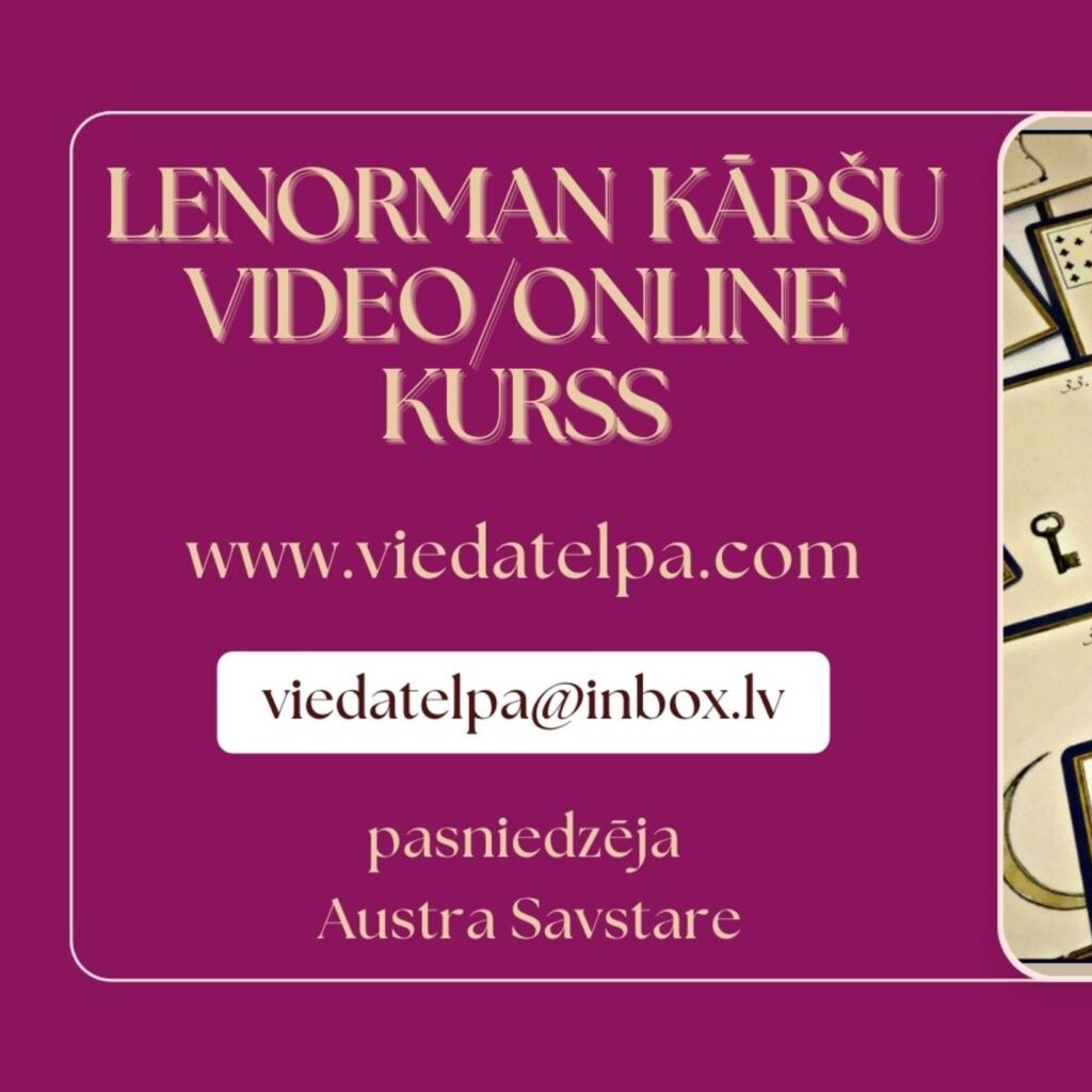 LENORMAN KĀRŠU VIDEO/ONLINE KURSI