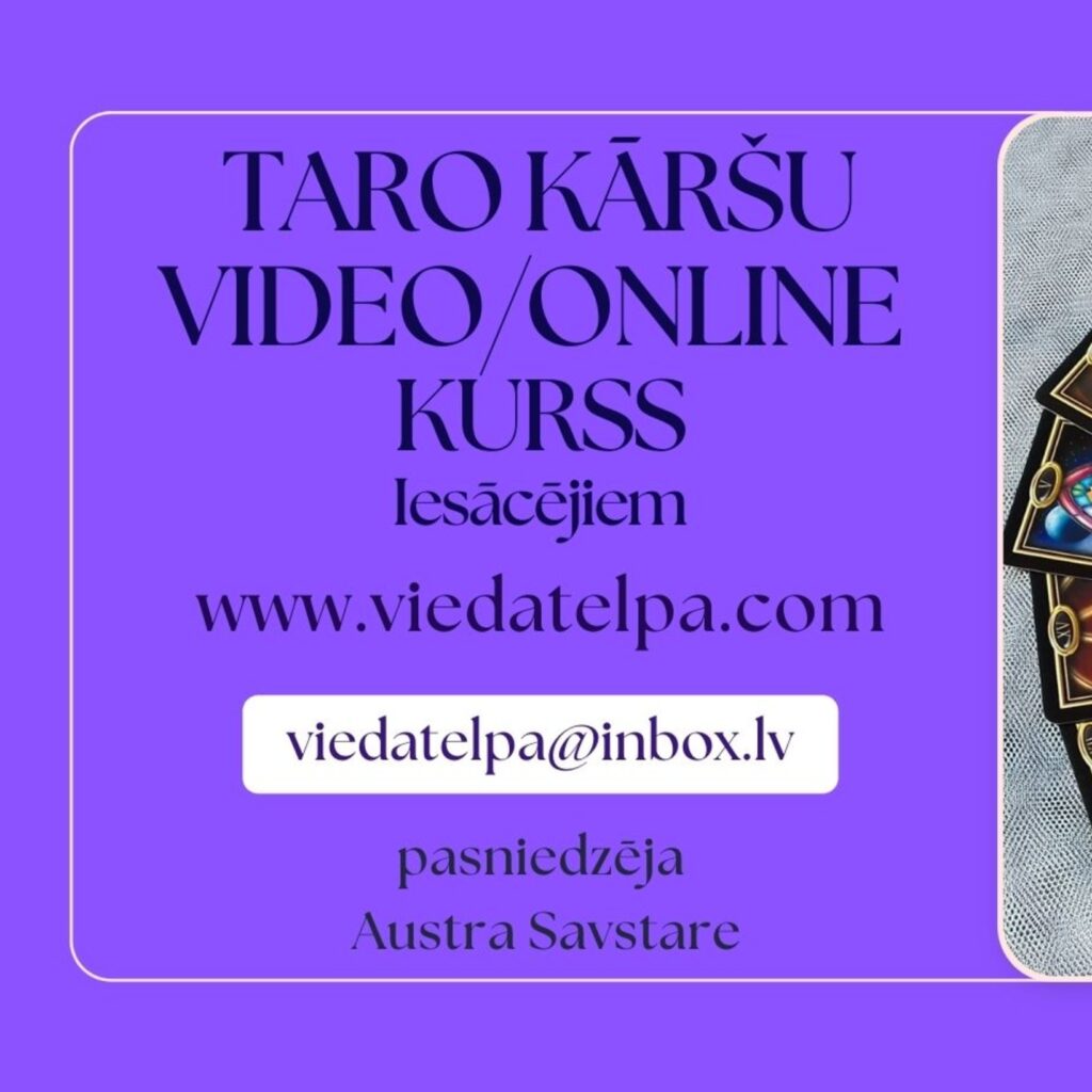 TARO KĀRŠU VIDEO/ONLINE KURSI