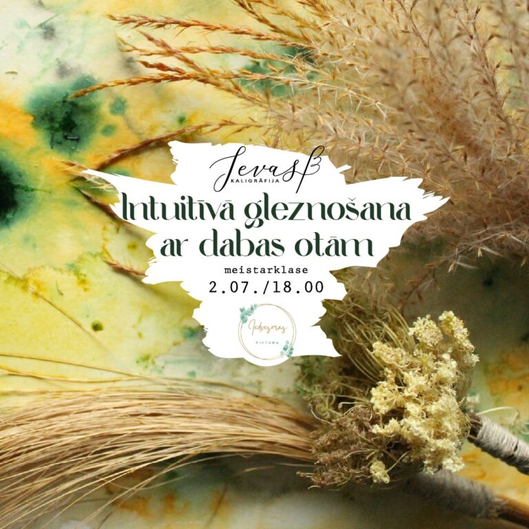 Intuitīvā gleznošana ar dabas otām pie Cēsīm