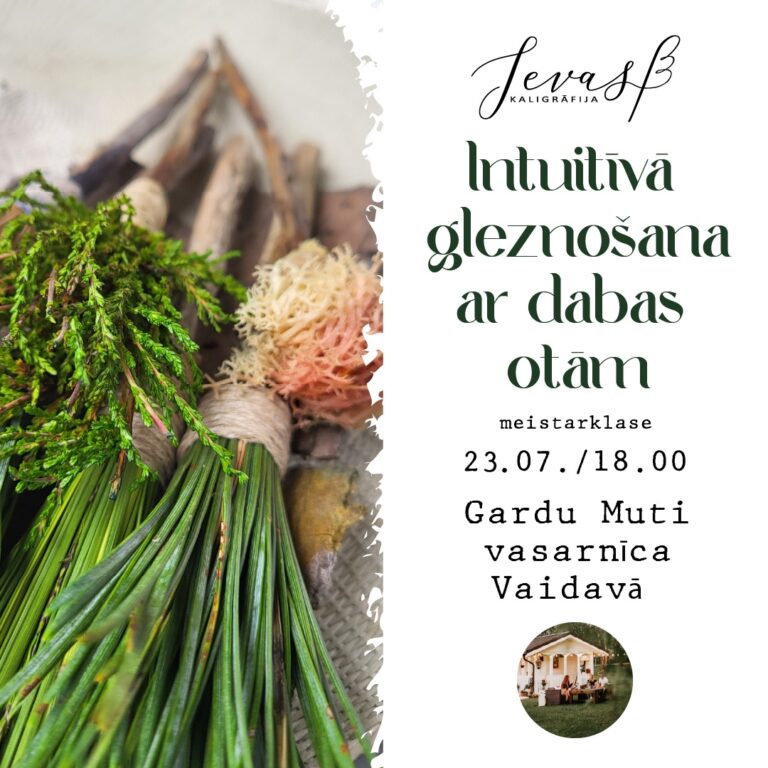 Intuitīvā gleznošana ar dabas otām/Vidavā
