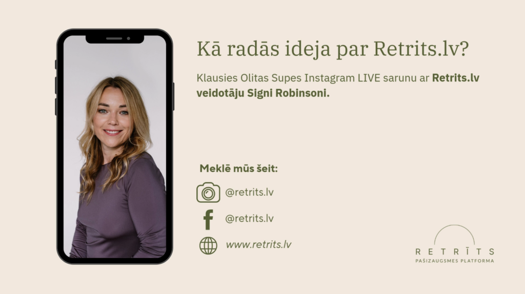 Instagram LIVE saruna: Kā radās ideja par Retrits.lv?