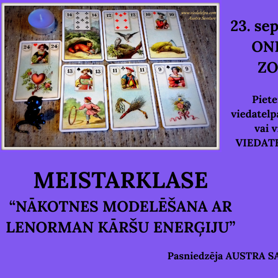 LENORMAN MEISTARKLASE NĀKOTNES NOTIKUMU MODELĒŠANA