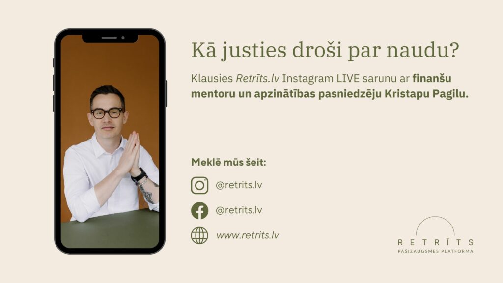Instagram LIVE saruna: Kā justies droši par naudu?