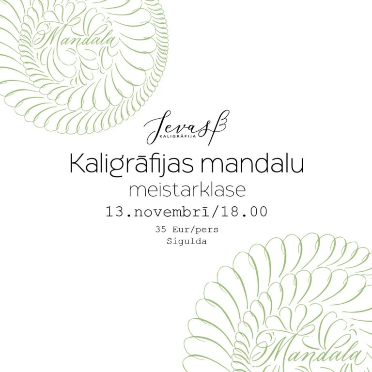 Kaligrāfijas mandalu meistarklase